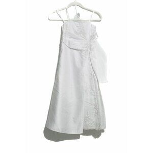 Tip Top Girls Bridal Party Dress Satin Embroidered A Line Spaghetti Straps 6 NWT